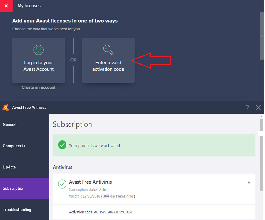 avast the extension is not activated